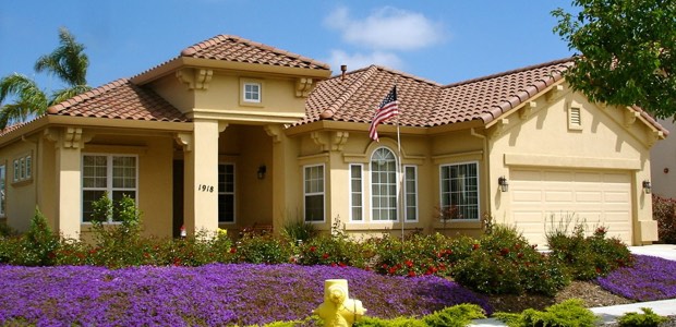 Exterior of a ranch home with shutters